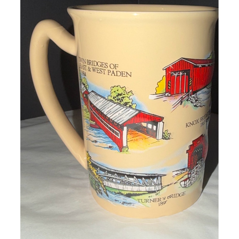 Unbranded‎ Covered Bridges of Pennsylvania Coffee Mug Tan Souvenir